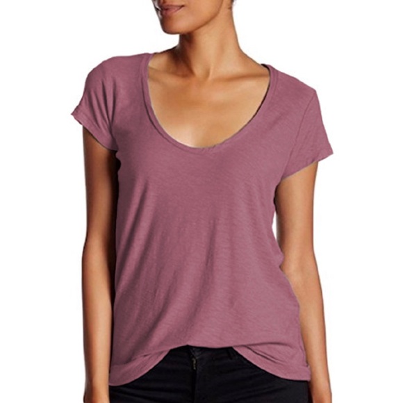 Standard James Perse Tops - Standard James Perse Pink Short Sleeve tee Large